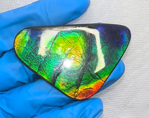 🌈Rare Large! 2.4" ! Imperial Rainbow! ,Ammolite, NATURAL Hand POLISHED Loose stone  Loose Gemstones,gemstone High Grade IMP97