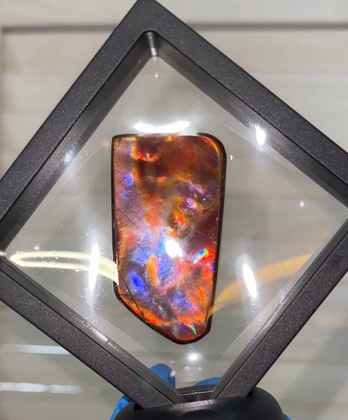Natural hand polished, Free Form . FFNT175 Ammolite High Grade.