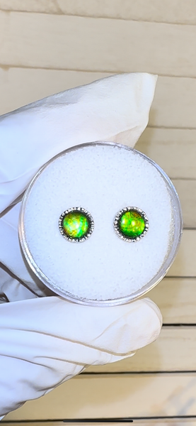 Sterling Silver Ammolite earrings - JWY-007
