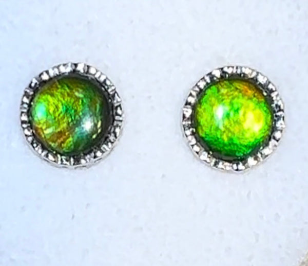 Sterling Silver Ammolite earrings - JWY-007