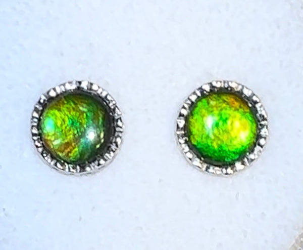Sterling Silver Ammolite earrings - JWY-007