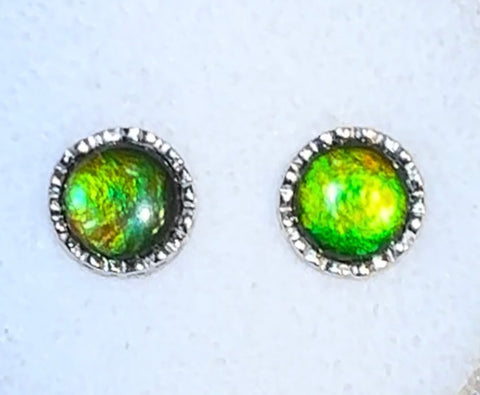 Sterling Silver Ammolite earrings - JWY-007