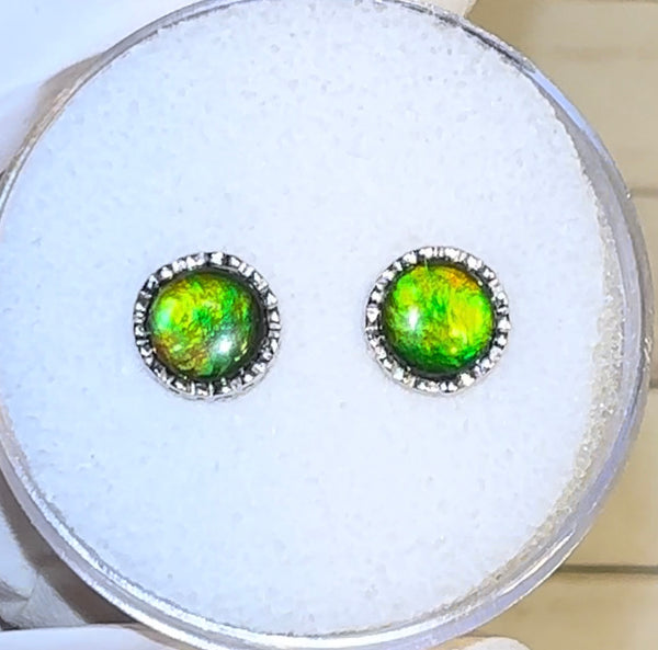 Sterling Silver Ammolite earrings - JWY-007