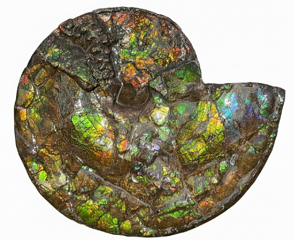 HUGE! 22.5" (57cm) Ammolite ,Placenticeras ,Double-Sided Rainbow, Specimen, Fossil,Ammonite, Collector Stone,Home decor,**FREE SHIPPING***　AF-120