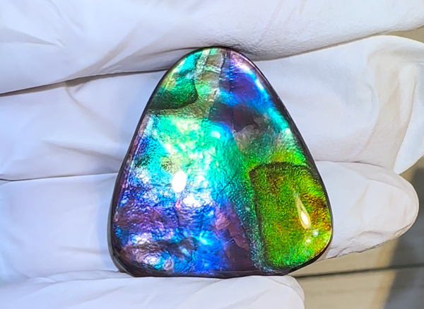 Loose Stone, Ammolite,Freeform, Cabochon 35x32mm,  Loose gemstone Canadian Ammonite,wrapping jewellery,FC-190