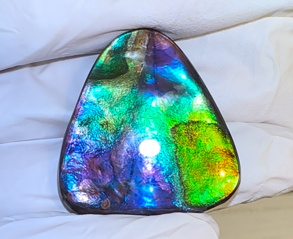 Loose Stone, Ammolite,Freeform, Cabochon 35x32mm,  Loose gemstone Canadian Ammonite,wrapping jewellery,FC-190