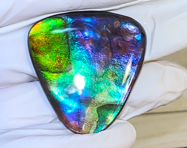 Loose Stone, Ammolite,Freeform, Cabochon 35x32mm,  Loose gemstone Canadian Ammonite,wrapping jewellery,FC-190