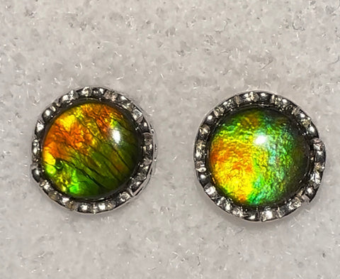 Sterling Silver Ammolite earrings - JWY-00111