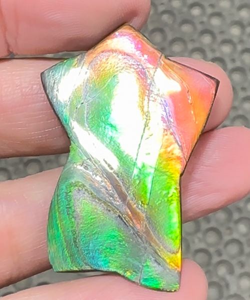 High Grade,Star shaped! Imperial Rainbow! ,Ammolite, NATURAL Hand POLISHED Loose stone Loose Gemstones,gemstone High Grade IMP104  FREE SHIPPING