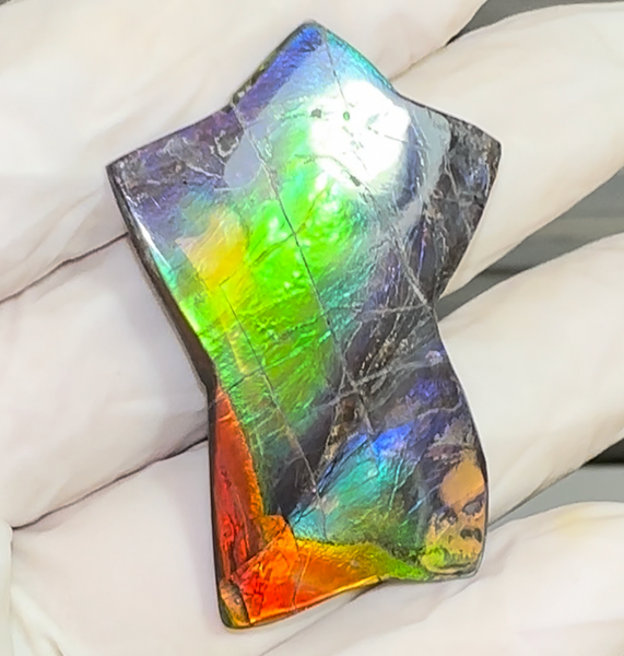 High Grade,Star shaped! Imperial Rainbow! ,Ammolite, NATURAL Hand POLISHED Loose stone Loose Gemstones,gemstone High Grade IMP104  FREE SHIPPING