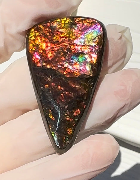 Loose Stone, Ammolite,Freeform, Cabochon46x26mm,  Loose gemstone Canadian Ammonite,wrapping jewellery,FC-198