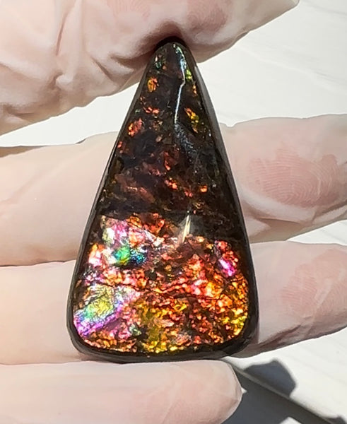 Loose Stone, Ammolite,Freeform, Cabochon46x26mm,  Loose gemstone Canadian Ammonite,wrapping jewellery,FC-198