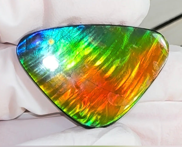 🌈Rare Large! 2.4" ! Imperial Rainbow! ,Ammolite, NATURAL Hand POLISHED Loose stone  Loose Gemstones,gemstone High Grade IMP97
