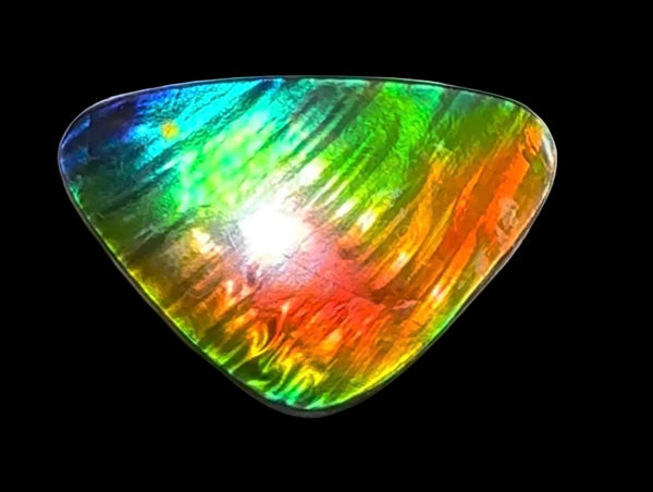 🌈Rare Large! 2.4" ! Imperial Rainbow! ,Ammolite, NATURAL Hand POLISHED Loose stone  Loose Gemstones,gemstone High Grade IMP97