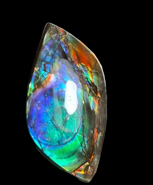 High-Grade Ammolite Gemstone with Stunning Ripple and Floral Patterns and Hints of Pink,  50x32.4mm Loose Gemstones,gemstone FFNT219 Free shipping!