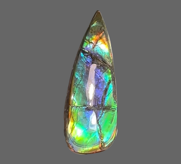 Large! High-Grade Ammolite Gemstone with Stunning Ripple Patterns,  61.5x24mm Loose Gemstones,gemstone FFNT220 Free shipping