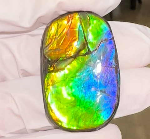 Loose Stone, Ammolite,Freeform, Cabochon 35x20mm, Loose gemstone Canadian Ammonite,wrapping jewellery,High grade,  FC-162