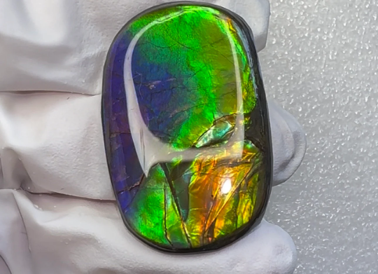Loose Stone, Ammolite,Freeform, Cabochon 35x20mm, Loose gemstone Canadian Ammonite,wrapping jewellery,High grade,  FC-162