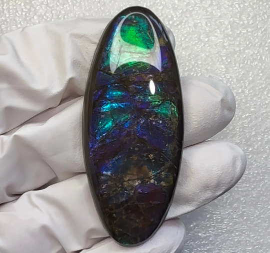 Loose Stone, Ammolite,Freeform, Cabochon 54x23mm, Loose gemstone Canadian Ammonite,wrapping jewellery,  FC-163