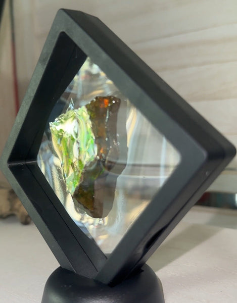 Ammolite Rough Display Stone,Handheld Specimen 55x40mm, Rough,Fossil,Fengshui,Metaphysical,Home Decor,Bright!  RS-24