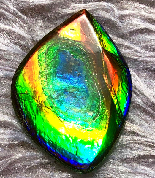 35  x 26 mm  Natural  Free Form . FFN 332 Ammolite  ナチュラル　ルース　アンモライト フリーフォーム