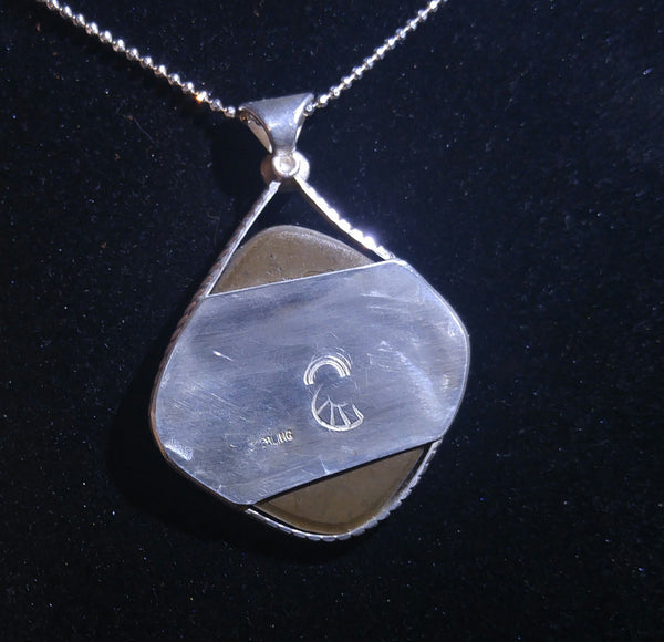 Ammolite Pendant 38 mm x 36 mm - JWY-01