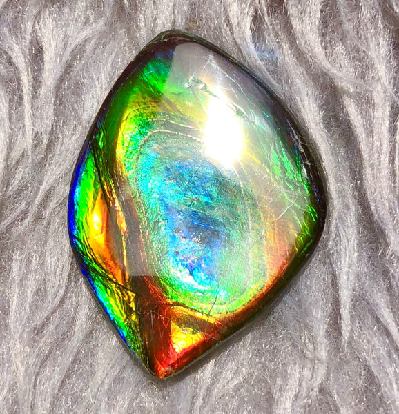 35  x 26 mm  Natural  Free Form . FFN 332 Ammolite  ナチュラル　ルース　アンモライト フリーフォーム