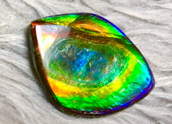 35  x 26 mm  Natural  Free Form . FFN 332 Ammolite  ナチュラル　ルース　アンモライト