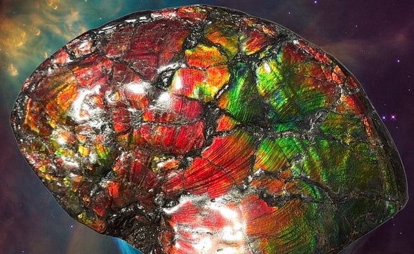 AF-87  Ammonite Fossil - Placenticeras Meeki　Ammolite **FREE SHIPPING***　