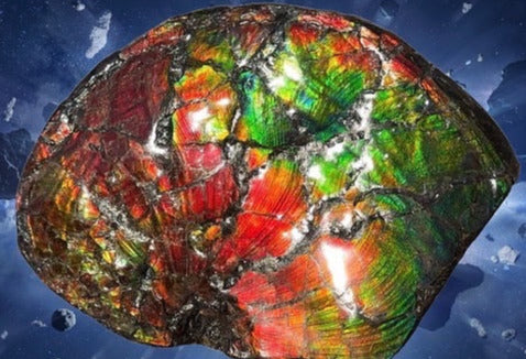 AF-87  Ammonite Fossil - Placenticeras Meeki　Ammolite **FREE SHIPPING***　