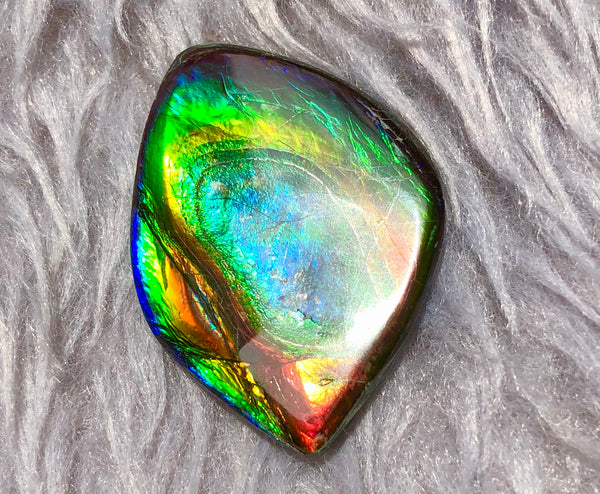 35  x 26 mm  Natural  Free Form . FFN 332 Ammolite  ナチュラル　ルース　アンモライト