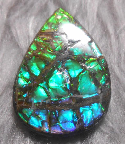 34  x 25 mm  Natural  Free Form . FFN 325 Ammolite  ナチュラル　ルース　アンモライト フリーフォーム