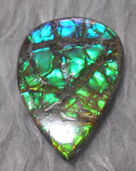34  x 25 mm  Natural  Free Form . FFN 325 Ammolite  ナチュラル　ルース　アンモライト フリーフォーム