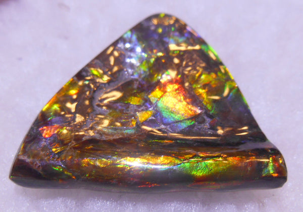 38  x 33  mm  - Natural Edge　Free Form FFN 203  Ammolite ナチュラル　ルース　アンモライト フリーフォーム