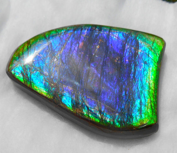 Large 51 x 38 mm Natural  Free Form . FFN 240  Ammolite   ナチュラル　ルース　アンモライト フリーフォーム