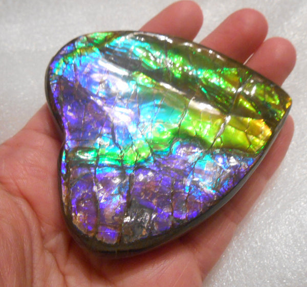 75 x 65 x 16 mm - Collector Stone - CS-61 AAA Natural Rainbow Heart Shape　ナチュラル AAA ハート形 コレクターディスプレイピース