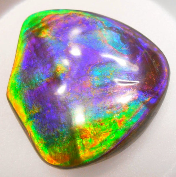 Rare PINK with Gorgeous Colors COLLECTOR STONE  64 x 61 mm　Natural Ammolite - Feng Shui CS-104 ナチュラル　コレクション　ディスプレイピース