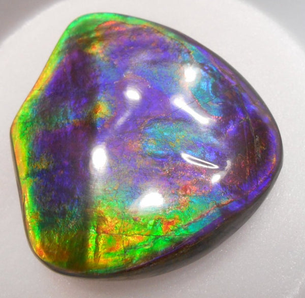 Rare PINK with Gorgeous Colors COLLECTOR STONE  64 x 61 mm　Natural Ammolite - Feng Shui CS-104 ナチュラル　コレクション　ディスプレイピース