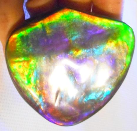 Rare PINK with Gorgeous Colors COLLECTOR STONE  64 x 61 mm　Natural Ammolite - Feng Shui CS-104 ナチュラル　コレクション　ディスプレイピース