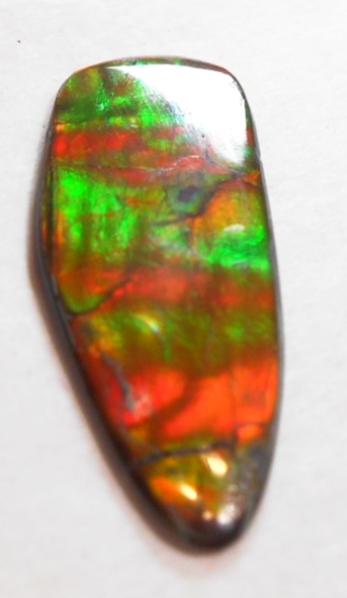 35 x 13 mm - IMP-52 Great Color Changer Natural Ammolite Double-Sided Imperial Bright!　両面　レア
