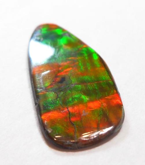 35 x 13 mm - IMP-52 Great Color Changer Natural Ammolite Double-Sided Imperial Bright!　両面　レア
