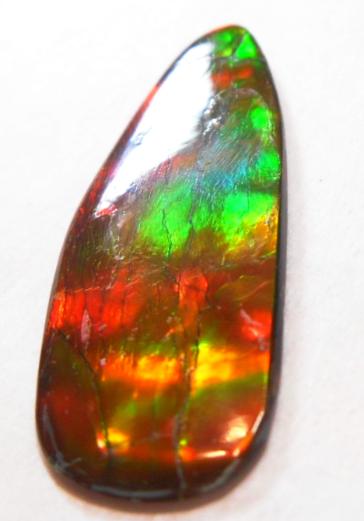 35 x 13 mm - IMP-52 Great Color Changer Natural Ammolite Double-Sided Imperial Bright!　両面　レア
