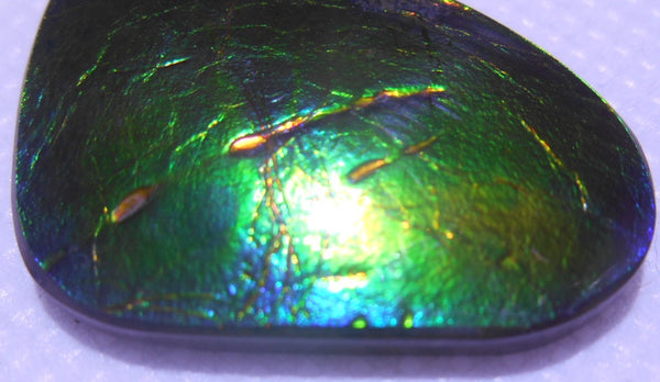 SALE! 30% OFF !  33 x 24　mm - Natural Free Form FFN 178  Ammolite Color Changer ナチュラル　ルース　アンモライト フリーフォーム