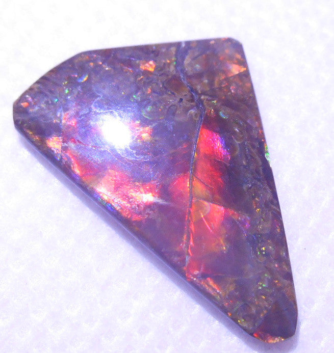 27 x 18 mm - IMP-39 Natural Ammolite Double-Sided Imperial BEAUTY