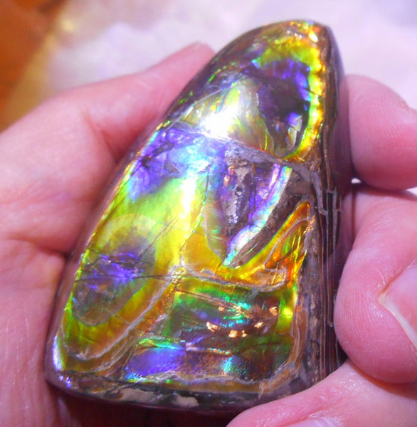 Copy of 60 x 40 x 35 mm - Collector Stone - CS-63  Natural Rainbow Gem Grade　キール部分 レインボー ナチュラル  コレクターディスプレイピース