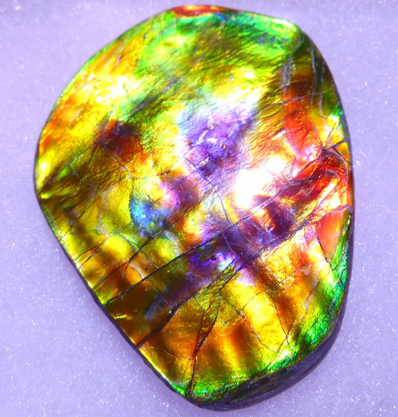 61 x 50  mm  - Natural Collector Stone - CS-66 Bear Claw Rarest Colors Lavender Pink and Gold ナチュラル  コレクターディスプレイピース