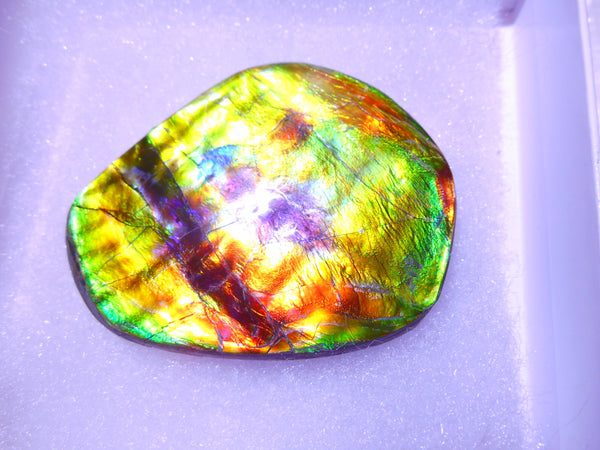 61 x 50  mm  - Natural Collector Stone - CS-66 Bear Claw Rarest Colors Lavender Pink and Gold ナチュラル  コレクターディスプレイピース