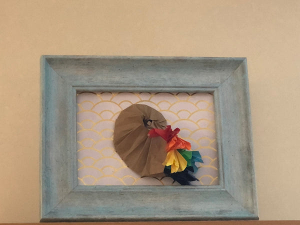 Origami Art  Rainbow Ammolite Ammonite,Wall Art,Home decor,3D wall art,