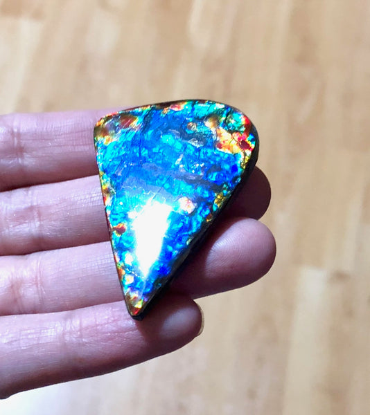 46 x23x5㎜  Natural  Free Form . FFNT 136 Ammolite  BEAUTY ナチュラル　ルース　アンモライト フリーフォーム