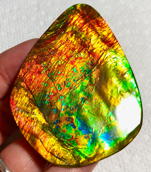 70 x 52mm 　Huge Imperial -Rainbow Colours Collector Stone - IMP-62  Double-Sided ! 両面 コレクション